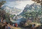 CONINXLOO, Gillis van Mountain Landscape with River Valley and the Prophet Hosea dsg china oil painting reproduction